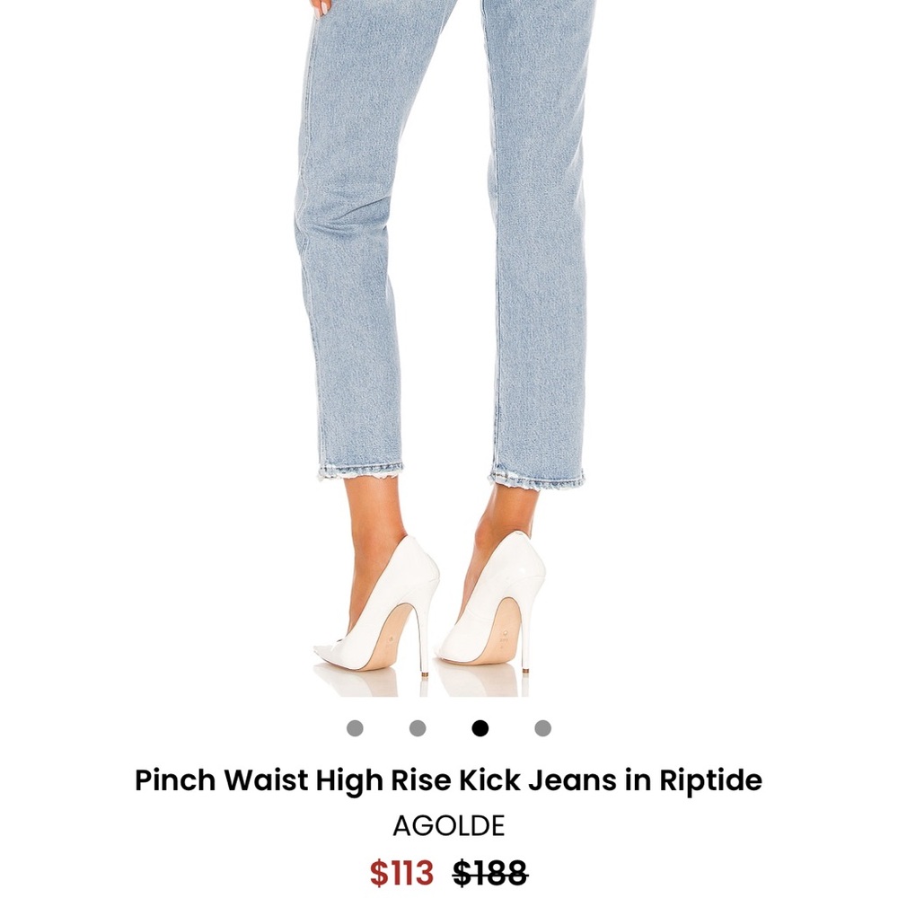 Agolde Riptide High Rise Jeans in Light Blue - Picture 2 of 8